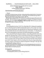 Kế hoạch đổi mới phương pháp giảng dạy bộ môn.