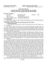 BÀI THU HOẠCH 4 NĂM CUỘC VẬN ĐỒNG HỌC TẬP LÀM THEO TẤM GƯƠNG HỒ CHÍ MINH