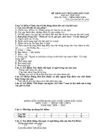 Đề văn và đáp án các lớp