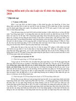 những điểm mới yếu của luật cac tổ chức tin dụng năm 2010 