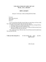 Đơn cam kết của người được cử đi học sau đại học