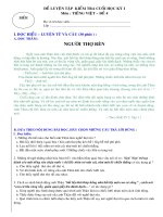 ĐỀ (14) KIỂM TRA TIẾNG VIỆT CUỐI HỌC KỲ I