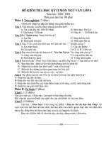 Đề thi KSCL kì II năn học 2009 2010