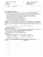 Đề kiểm tra viết 2_Hóa 8