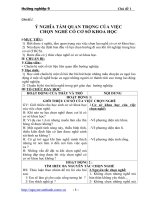 HN9- Chu de 1 - Tam quan trong chon nghe