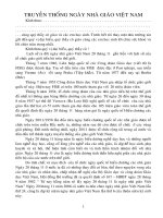 Truyền thống Nhà giáo 20/11.