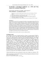 Evaluation of Dredged Sediment as a Silt and Clay Source for Artificial Tidal Flats