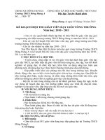 Kế hoạch Hội thi GV DG vòng trường