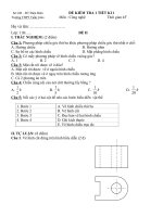 Đề kiểm tra 1 tiết học kì I-2