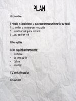 La place des femmes sur le marché du travail - Expose (cho hs tieng Phap)