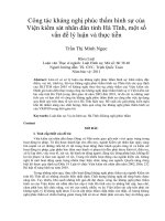 Công tác kháng nghị phúc thẩm hình sự của  Viện kiểm sát nhân dân tỉnh Hà Tĩnh, một số  vấn đề lý luận và thực tiễn