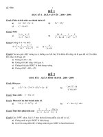 ĐỀ THI HỌC KỲ 1 LỚP 8