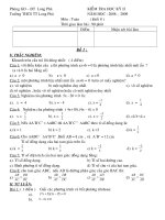 Đề thi HKII môn toán 8