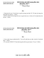 GDCD 12: Đề thi - Đáp án KSĐN 2010-2011