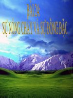 bài 24 SỰ NÓNG CHẢY - SỰ ĐÔNG ĐẶC