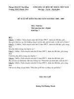 Đề thi + Đáp án Sinh 7 (HKII)