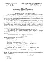 Quyết định chuyển xếp lương