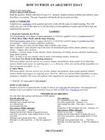 How to write an argument esay (IELTS)