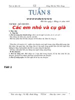 Giáo án lớp 3-Tuan 8- Chuẩn KTKN