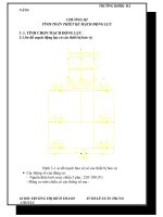 TÍNH TOÁN THIẾT KẾ MẠCH ĐỘNG LỰC