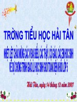 Giao ­lưu học sinh lớp 5 Hải Tân