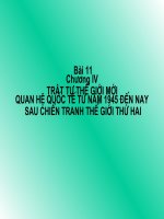 Bài 11-Trật tự TG mới sau CTTGII