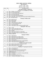 Phân phối chương trình sinh 9