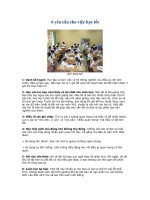 6 yêu cầu cho việc học tốt