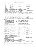 ĐỀ THI ÔN TẬP TRẮC NGHIỆM