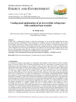 Cooling load optimization of an irreversible refrigerator with combined heat transfer