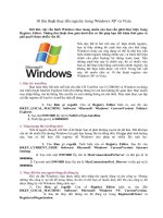 10 thủ thuật thay đổi registry trong Windows XP và Vista