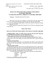 Báo cáo CĐ 08-09 và PH 09-10