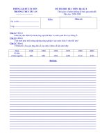 Đề thi học kì I và đáp án Địa Lí 8 (08-09)