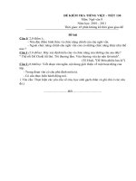 Đề +đáp án.Tiếng Việt 8