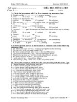 English 9 test 1 (2x2 chan - le)