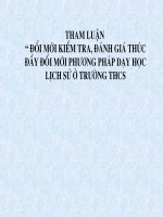 Đổi mới PP đánh giá Lịch sử ở trường THCS