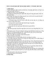 Đáp án môn văn khối C năm 2009