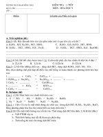 Kiểm tra Hóa 9 HKI