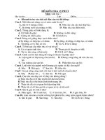 Đề kiểm tra 15 phút trắc nghiệm.SH7