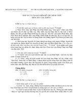 Đáp án và thang điểm đề thi chính thức môn thi: Văn, khối C năm 2002