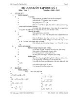 ĐỀ CƯƠNG ÔN THI HỌC KỲ I (SOẠN RẤT CÔNG PHU VÀ ĐẸP)