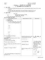 GIÁO ÁN ĐẠI SỐ 7 CHƯƠNG I