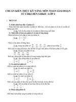 Chuẩn KTKN toán 4 ky 2