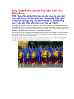 TỔNG DUYỆT LỄ KHAI MẠC 1000 NĂM THĂNG LONG HÀ NỘI