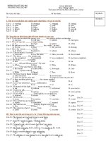 ĐỀ KSCL ĐẦU NĂM ANH 9