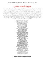 LY TAO ( KHUẤT NGUYÊN - TRUNG HOA )