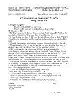 Kế họch chuyên môn tháng 10