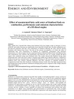 Effect of unsaturated fatty acid esters of biodiesel fuels on combustion, performance and emission characteristics of a DI diesel engine