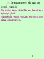 Ứng dụng của định luật truyền thẳng ánh sáng