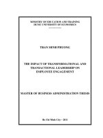 THE IMPACT OF TRANSFORMATIONAL ANDTRANSACTIONAL LEADERSHIP ONEMPLOYEE ENGAGEMENT 